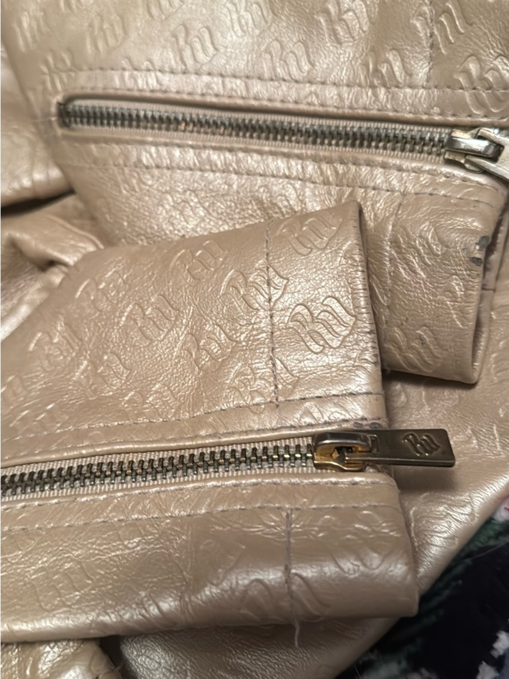 Rocawear Shimmery Gold Vintage Leather Jacket - Picture 12 of 16